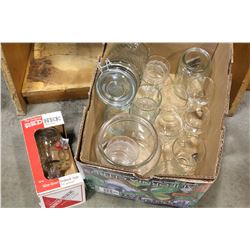 BOX OF VRAIOUS ESTATE GLASSWARE