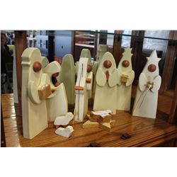 HANDMADE WOOD NATIVITY FIGURES