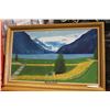 Image 1 : GILT FRAMED LAKE LOUISE PAINTING