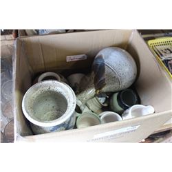 TWO BOXES OF POTTERY