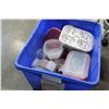 Image 1 : BIN OF MUFFIN PANS AND RUBBERMAID CONTAINERS