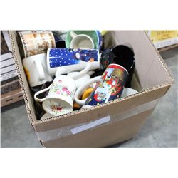 BOX OF MUGS