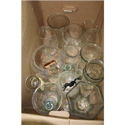 BOX OF VASES