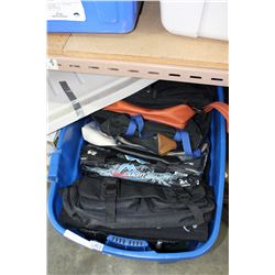 TOTE OF BACKPACKS AND BAGS