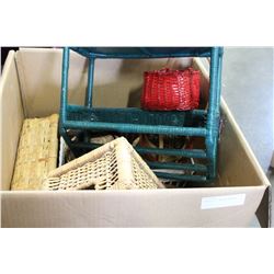 LARGE LOT OF WICKER BASKETS