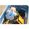Image 2 : TOTE OF KIDS TOYS CARS MODEL PLANE DESK LAMP COOKIE COP