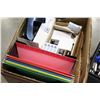 Image 2 : BOX OF OFFICE SUPPLIES NOTEPADS AND BOX OF PENS