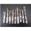 Image 1 : Misc Sized, 3/4" Shank HSS End Mills, 9 Total