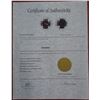 Image 2 : 2CT GARNET & DIAMOND ROUND CUT STUD EARRINGS. INCLUDES $230 CERTIFICATE