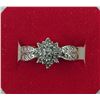 Image 1 : ONE LADIES 10KT YELLOW GOLD AND RHODIUM FINISH DIAMOND SET DRESS RING CLUSTER DESIGN WITH 25 SINGLE