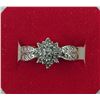 Image 1 : ONE LADIES 10KT YELLOW GOLD AND RHODIUM FINISH DIAMOND SET DRESS RING CLUSTER DESIGN WITH 25 SINGLE