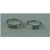 Image 2 : STERLING SILVER WEDDING BAND SET EACH RING WITH 2 ROWS OF CLEAR STONES