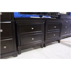 PAIR OF 2 DRAWER NIGHTSTANDS WITH HIDDEN DRAWERS