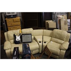 LEATHER RECLINING SOFA SET