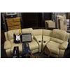 Image 1 : LEATHER RECLINING SOFA SET