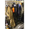 Image 1 : CLOTHING RACK FULL OF WORK AND HUNTING CLOTHES (RACK NOT INCLUDED)