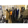 Image 2 : CLOTHING RACK FULL OF WORK AND HUNTING CLOTHES (RACK NOT INCLUDED)