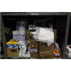 SHELF LOT OF MISC FIRST AID EQUIPMENT