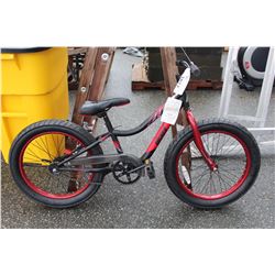 WICKED BLACK AND RED YOUTH MOUNTAIN BIKE