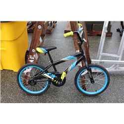 SMALL BLACK BLUE AND YELLOW MOUNTAIN BIKE