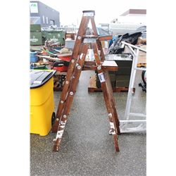 PAIR OF WOODEN STEP LADDERS