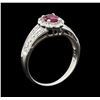 Image 4 : 0.37 ctw Ruby and Diamond Ring - Platinum