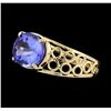 1.50 ctw Tanzanite Ring - 14KT Yellow Gold