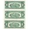 Image 2 : 1963 $2 Uncirculated Red Seal Bill Lot of 3