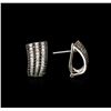 Image 2 : 14KT White Gold 1.56 ctw Black Diamond Earrings