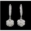 Image 1 : 1.77 ctw Diamond Earrings - 14KT White Gold