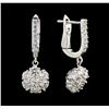 Image 2 : 1.77 ctw Diamond Earrings - 14KT White Gold