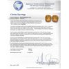 Image 3 : 24.64 ctw Citrine Earrings - 18KT Yellow Gold