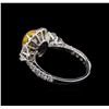 Image 3 : 14KT White Gold 2.59 ctw Opal and Diamond Ring