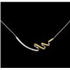 Image 2 : 0.27 ctw Fancy Yellow Diamond Necklace - 14KT