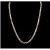 Image 2 : 33.56 ctw Multi Color Sapphire Necklace - 14KT White Gold