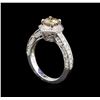 Image 4 : 18KT White Gold 1.45 ctw Diamond Ring