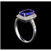 Image 4 : 14KT White Gold 2.71 ctw Tanzanite and Diamond Ring