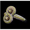 Image 1 : 1.32 ctw Diamond Ring - 18KT White Gold