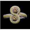 Image 2 : 1.32 ctw Diamond Ring - 18KT White Gold