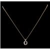 Image 1 : 0.88 ctw Sapphire and Diamond Pendant - 14KT Yellow Gold