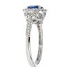 Image 2 : 1.22 ctw Sapphire and Diamond Ring - 14KT White Gold