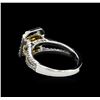 Image 4 : 1.90 ctw Fancy Light Yellow Diamond Ring - 14KT Two-Tone Gold
