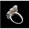 Image 3 : 14KT White Gold 0.58 ctw Diamond Ring