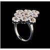Image 4 : 14KT White Gold 0.58 ctw Diamond Ring