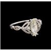 Image 1 : 14KT White Gold 1.16 ctw Diamond Ring