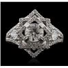 Image 2 : 18KT White Gold 1.62 ctw Diamond Ring