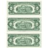 Image 2 : 1963 $2 Uncirculated Red Seal Bill Lot of 3