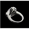 Image 3 : 8.30 ctw Black Diamond Ring - 14KT White Gold