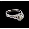Image 1 : 1.46 ctw Diamond Ring - 14KT White Gold