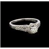Image 1 : 14KT White Gold 0.69 ctw Diamond Ring